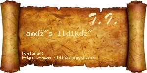 Tamás Ildikó névjegykártya