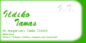 ildiko tamas business card